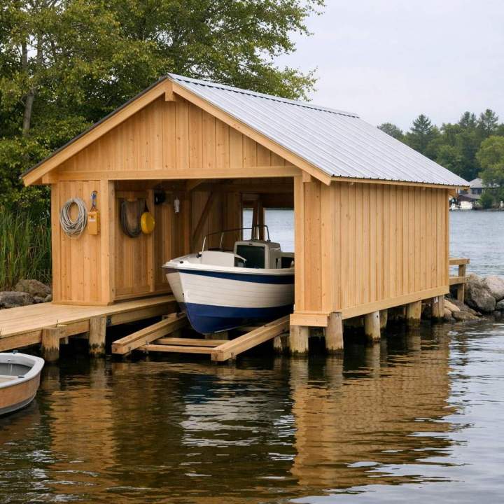 Boathouse constructions Muskoka Lakes